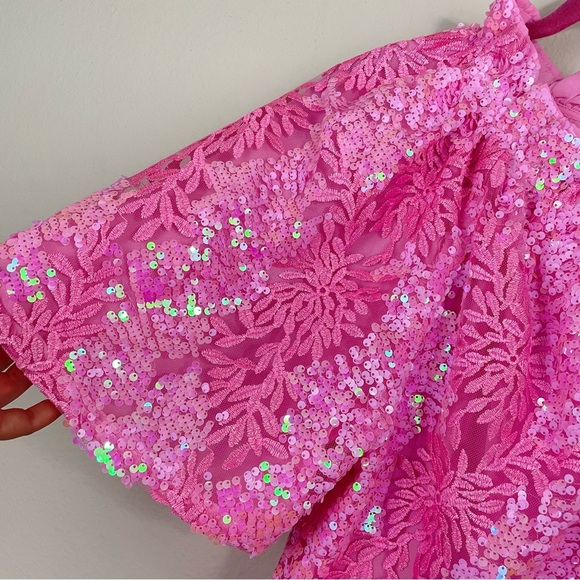 NWT BUDDY LOVE LAKIN SWING SEQUINED LACE MINI DRESS - BONITA SIZE SMALL - Picture 8 of 16